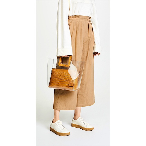 STAUD SHIRLEY BAG IN TAN CROC EMBOSSED - Picture 6 of 12